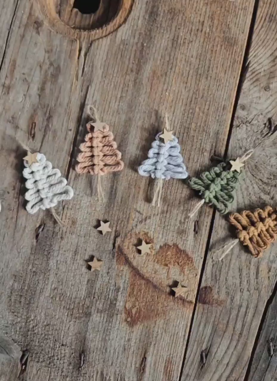 Tannenbaum Geschenke Anhänger mit Holzstern