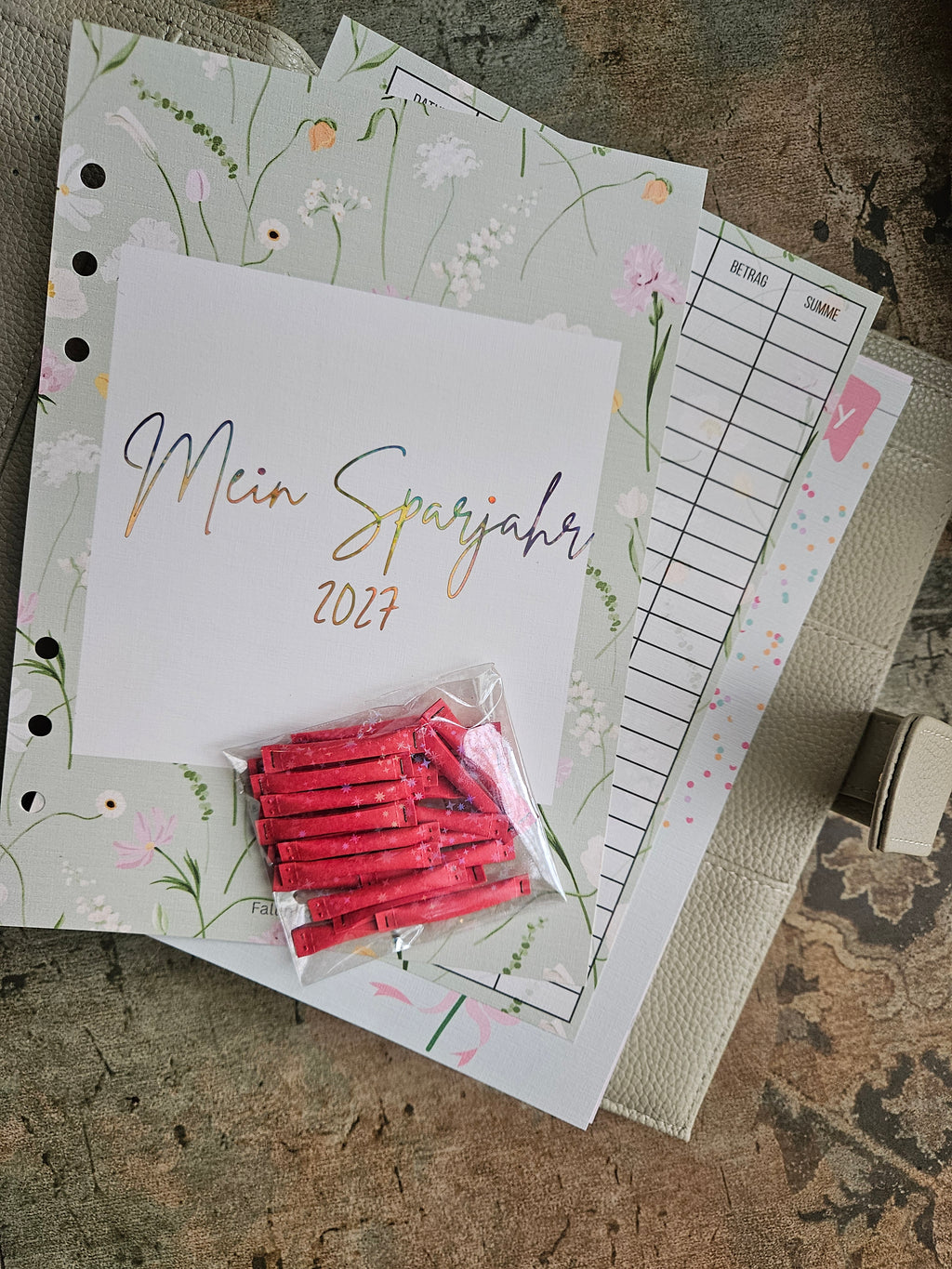 a5 - 2027 Jahres Sparchallenge / Challengebuch