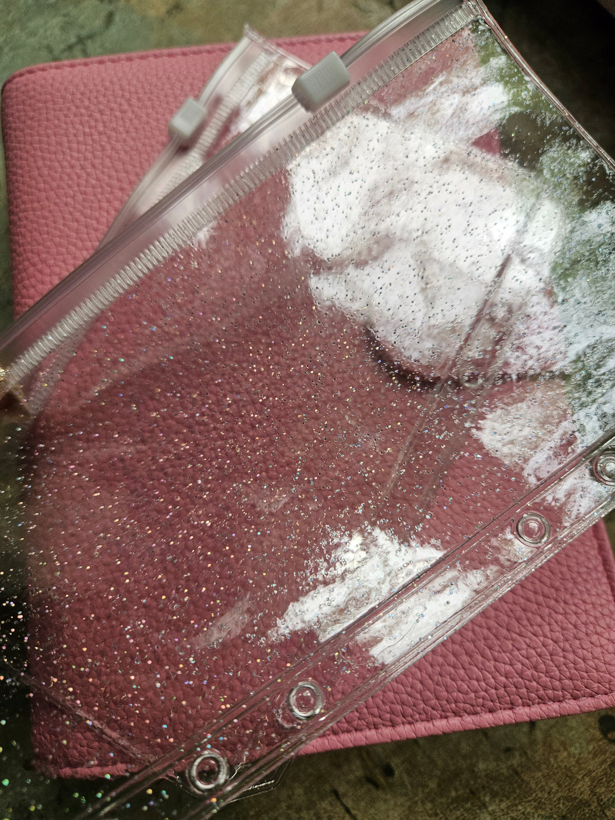 A6 Glitzer Hülle - clear