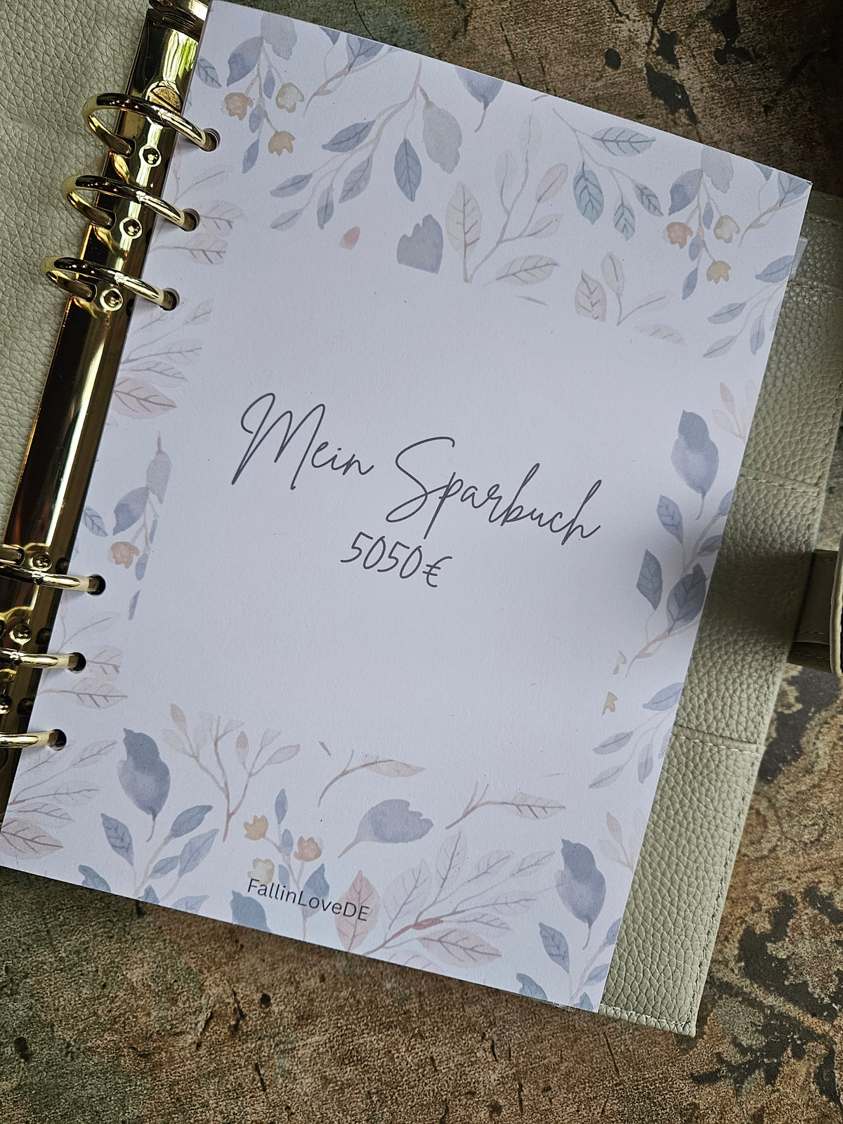 a5 - 5050Euro Sparbuch- Jahres Sparchallenge / Challengebuch