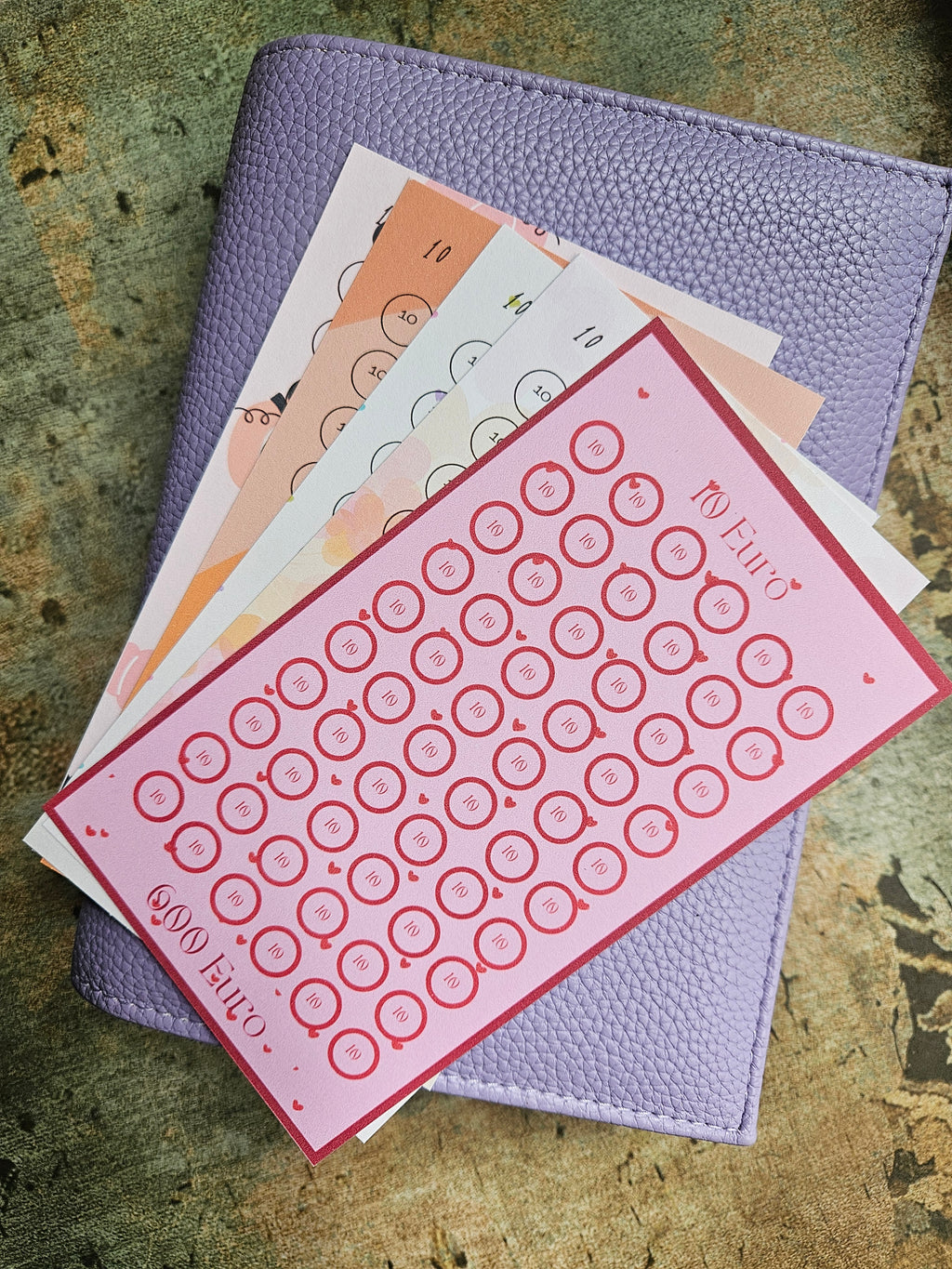 10  Euro Challenge - passend für den A6 Umschlag