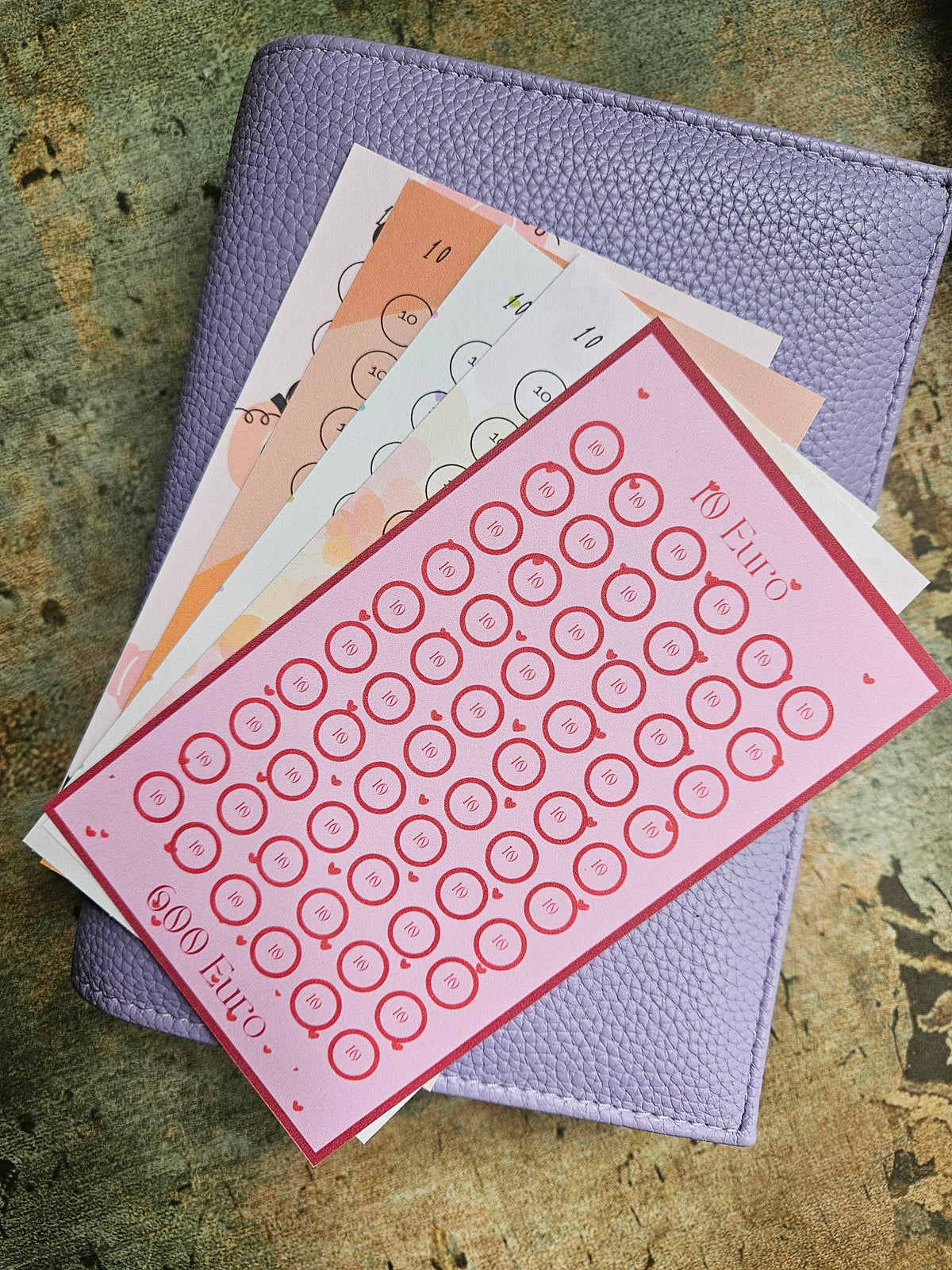 10  Euro Challenge - passend für den A6 Umschlag