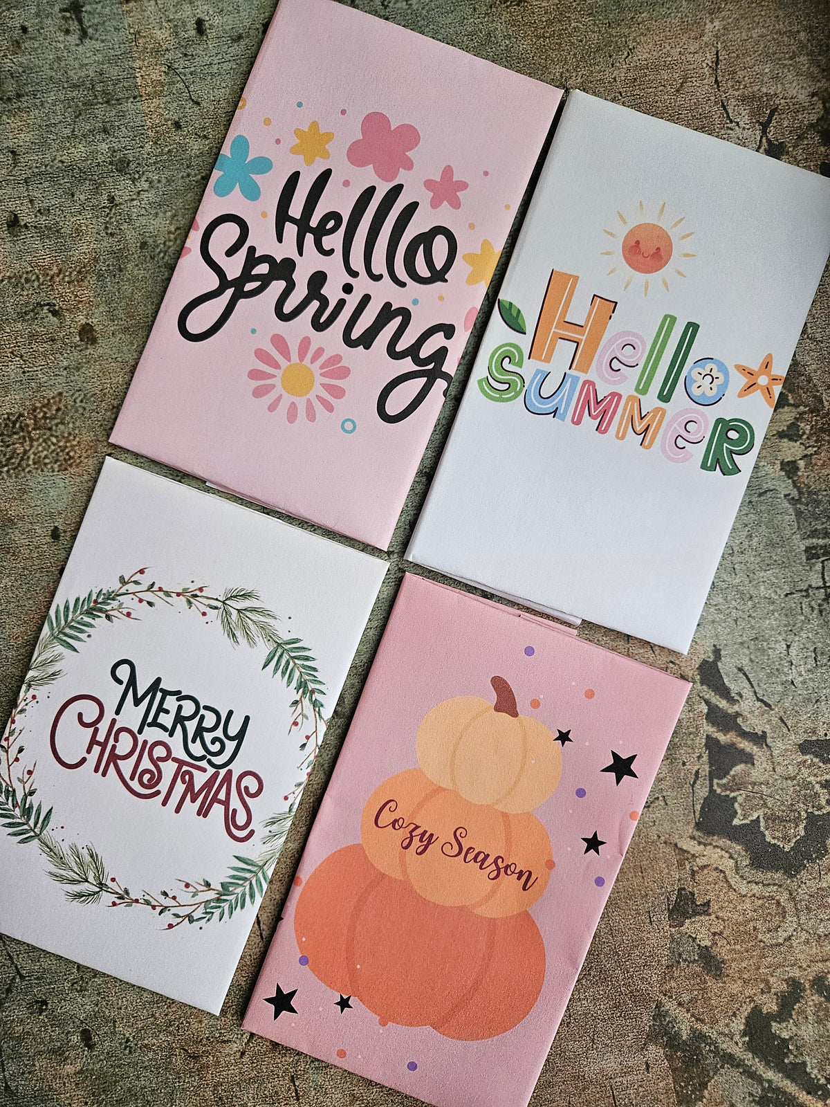 Jahreszeiten Sparbundle ~ passend für den A6 Umschlag, Rubbelsparchallenge