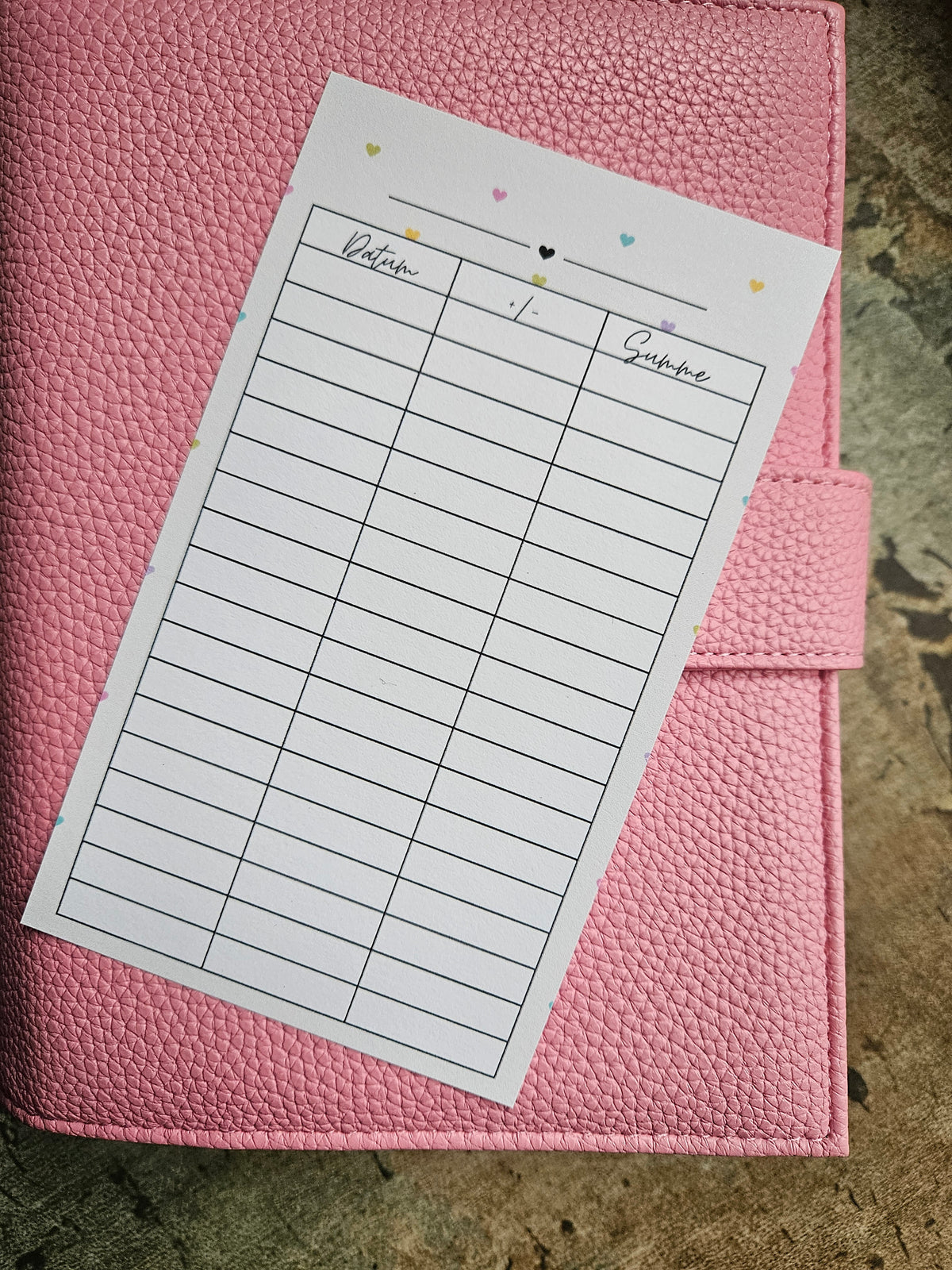 Budgettracker/Budgetsheets A6 - verschiede Varianten