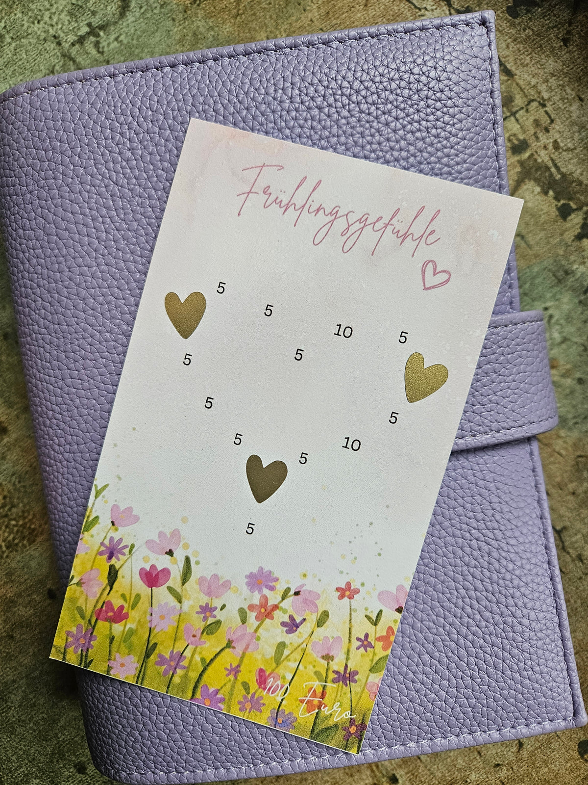4 Season ~ Frühling,  Sommer, Herbst & Winter, 50, 100 oder 200 Euro Sparchallenge - passend für den A6 Umschlag, Rubbelsparchallenge